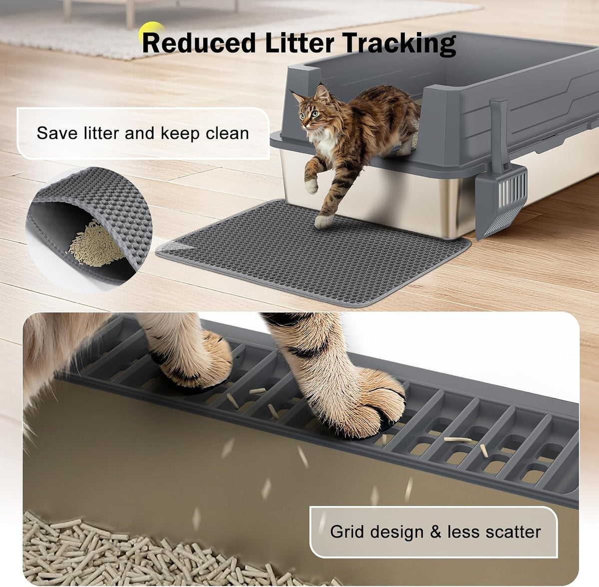 Stainless Steel Litter Box - Dark Grey / XXXL - image 3