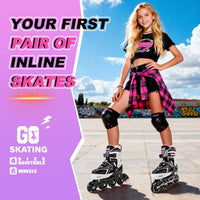 2PM SPORTS Adjustable Inline Skates for Kids, Youth and Adults – Fun for Kids & Family - H Black Pink / Medium - Big Kid (13C-4 US) - image 2