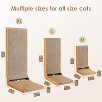 EHEYCIGA Cardboard Cat Scratcher for Indoor Cats - Brown / 17x13.1x32 - image 3