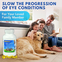 Ocupet Advanced Vision and Eye Health Supplement for Medium to Large Dogs Packed with Natural B12, Grape Seed Extract and Lutein to Support Pets with Diabetes or Eye Related Conditions-90 Capsules