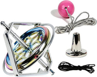 Joytech Precision Gyroscope Metal Anti-Gravity Spinning Top Balance - Silver+colorful