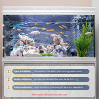 Aquarium Wave Maker With Controller, 3400 GPH DC Circulation Pump, Ultra-Quiet Fish Tank Powerhead with Magnetic Mount Suction for 60-120 Gal Freshwater Saltwater Tank