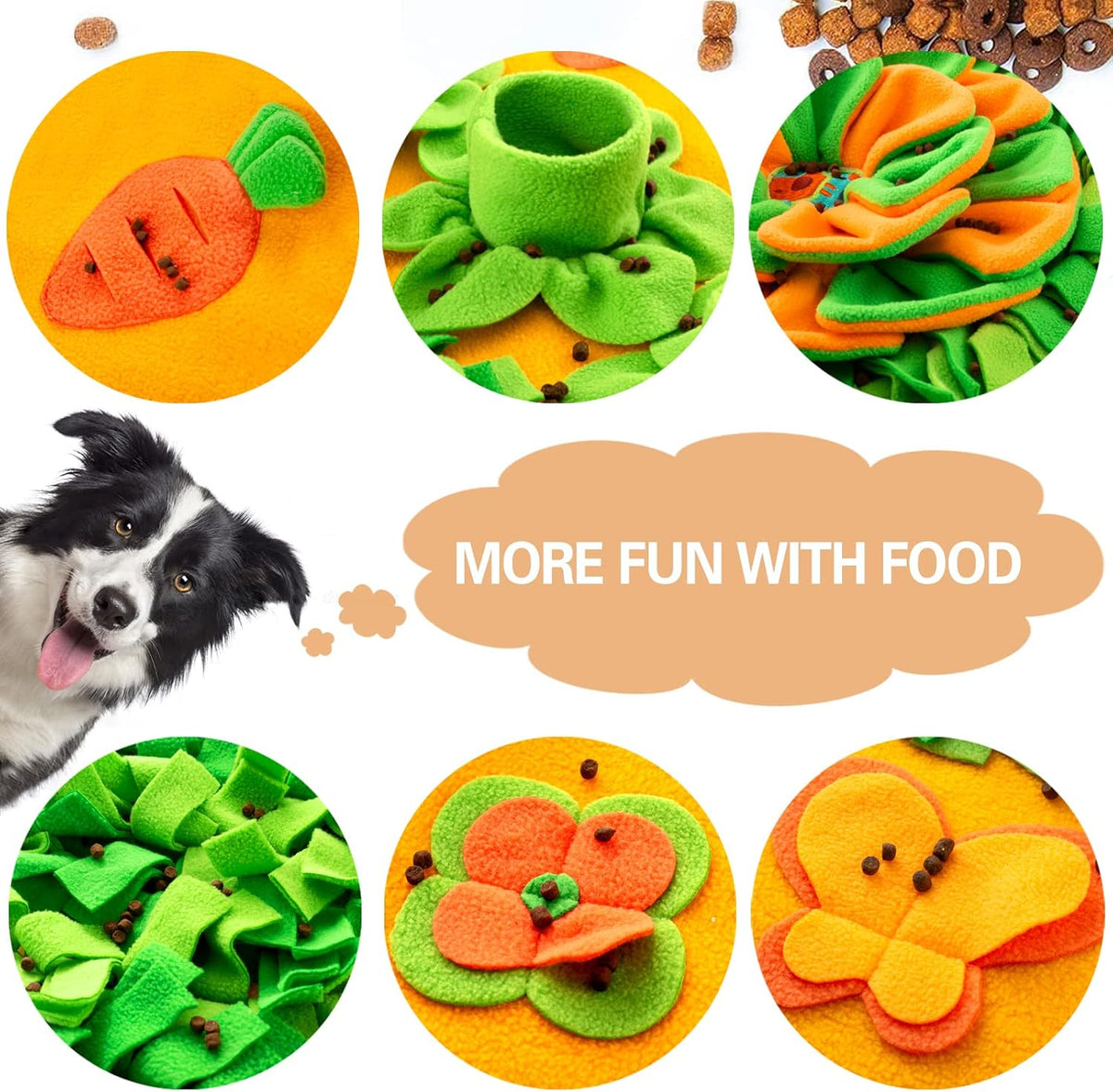 Pet Snuffle Mat for Dogs Sniff Mat Nosework Feeding Mat Slow Feeder - 40''x27.5'' - image 4