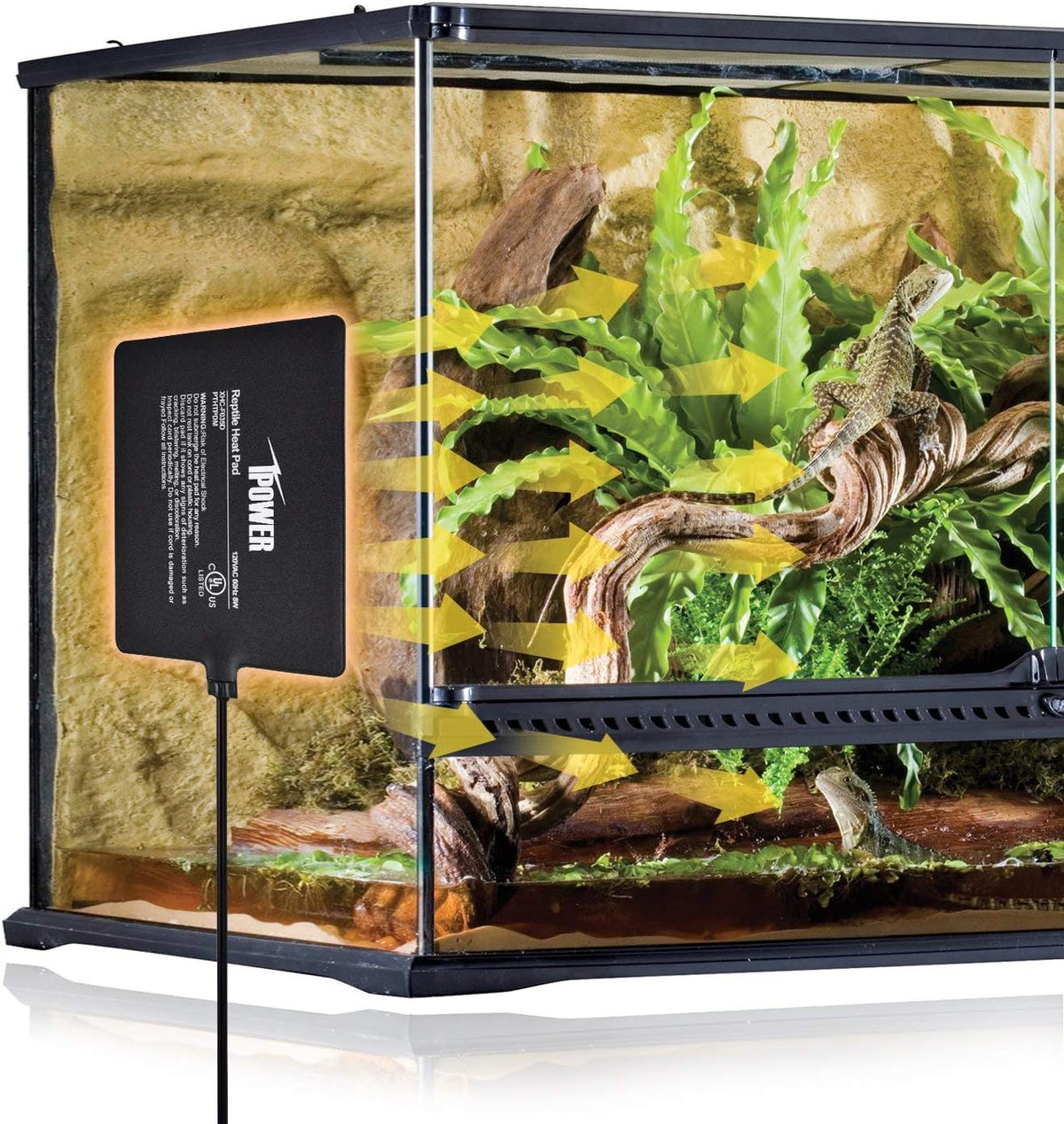 iPower 4 by 7-Inch Reptile Heating Pad Under Tank Terrarium Heater - Black-1 Pack / 6" X 8" / Heat Pad - image 4