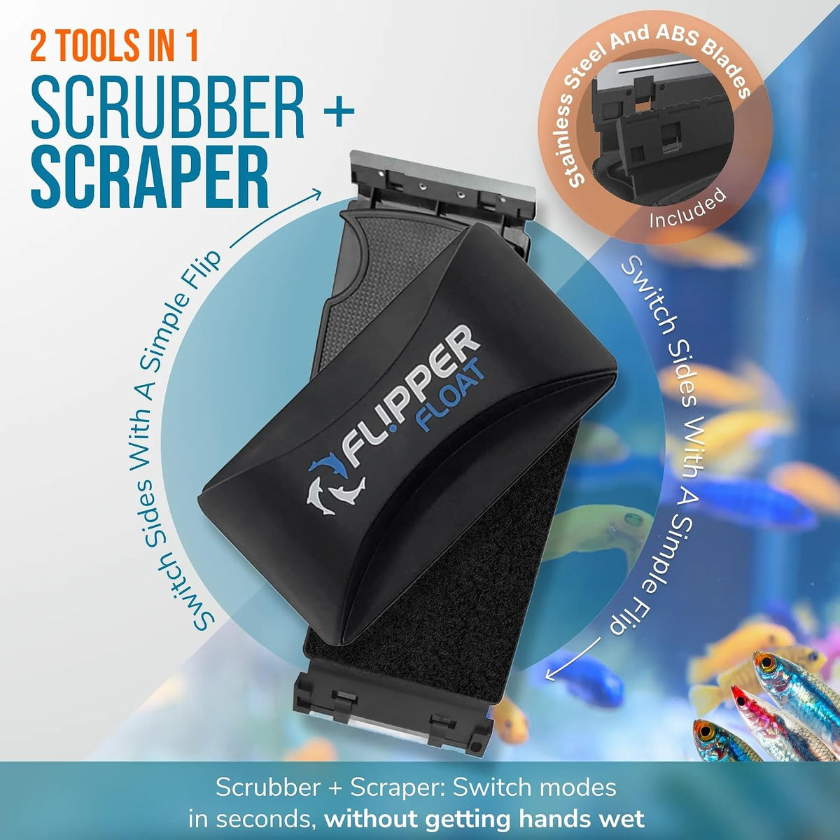 FLIPPER Float Standard Magnetic Aquarium Cleaner - Standard – 1/4" to 1/2" - image 3