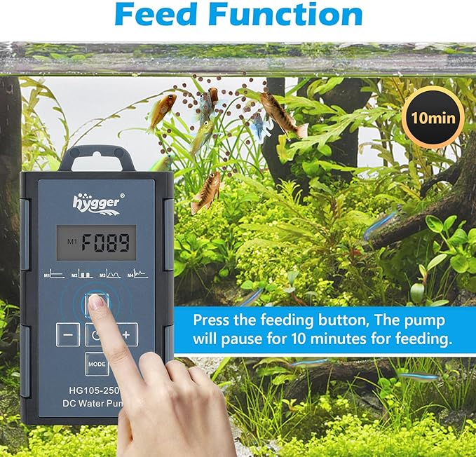 hygger 24V DC Aquarium Water Pump, 660GPH 30W 9.8FT Submersible Pump With Controller, Water Fountain Pump with 3 Nozzles for Fish Tank, Pond, Aquarium, Statuary, Hydroponics