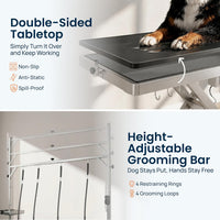 Professional Electric Dog Grooming Table, Heavy Duty - STAINLESS STEEL / 49" - image 3