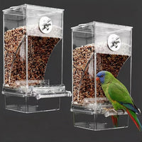 Automatic No Mess Bird Feeder Water Dispenser Set – Essentials for Birds - Transparency + Transparency