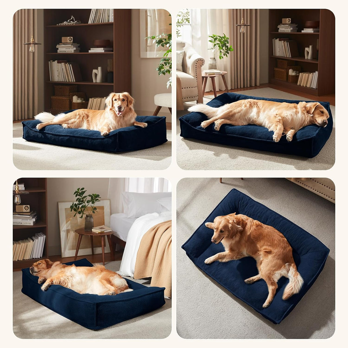 FURTIME XL Orthopedic Dog Bed Large Sized Dog - Blue / 38"L x 28"W x 8.5"Th - image 2