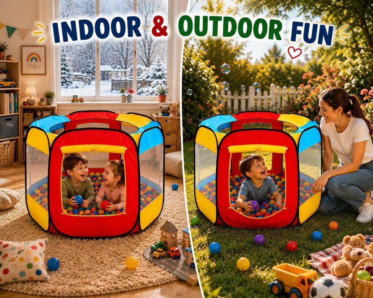 Kiddey kids play tent with 100 colorful balls, mesh windows and pop-up frame - view 8