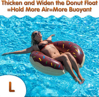 DMAR Donut Pool Float, Donut Tube & Ring for Beach & Pool - 41in Chocolate Brown - image 3