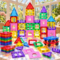 Antibacterial Magnetic Tiles - 106 PCS (2 Cars Included) - image 3