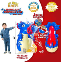 Inflatable Dudes kids punching bag bop bag, 47 inch, with sand-filled base in a ninja design - view 18