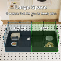 Guinea Pig Cage with Top Cover & 12 Panels - 14 Panels / Black - image 3