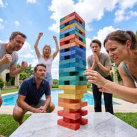 GOTHINK Giant Tumble Tower Game - Colorful / L-Over 4FT - image 2
