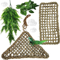 Bearded Dragon Hammock Reptile Lounger Reptiles Plants Hanging Fake