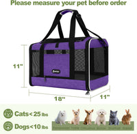 Cat Carrier 18x11x11 Top Load - Purple / 18.0"L x 11.0"W x 11.0"H - image 2