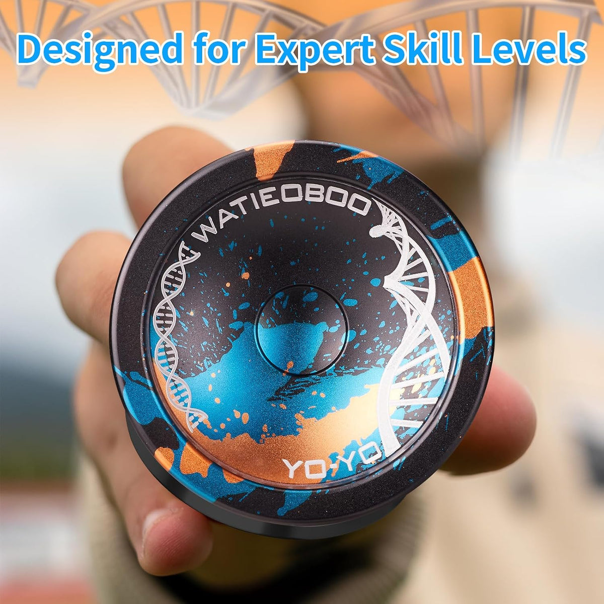 C130 YoYo Professional Responsive Yo yo Bearing for Kids Beginner - Black Blue Gold yoyo - image 2