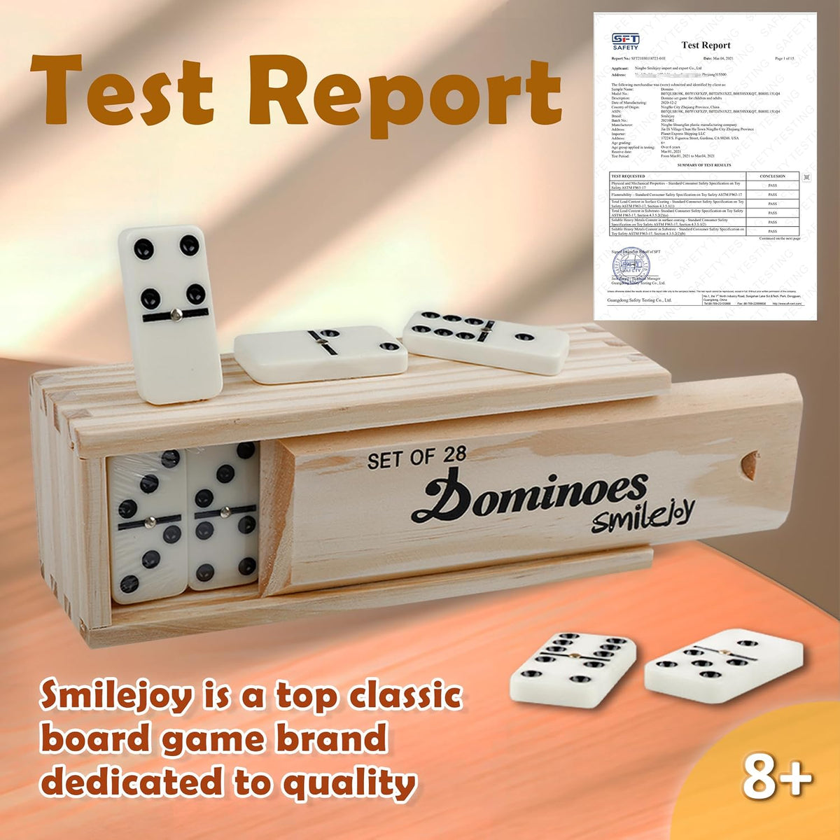 Smilejoy Double Six Dominoes Set for Adults - Medium - image 4