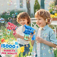 Nicmore automatic bubble gun 2-pack for kids with bubble solution bottles - view 14