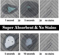 Dog Food Mats for Floors Absorbent, Pet Cat Food Mat - M(16"×24") / 01-White - image 2