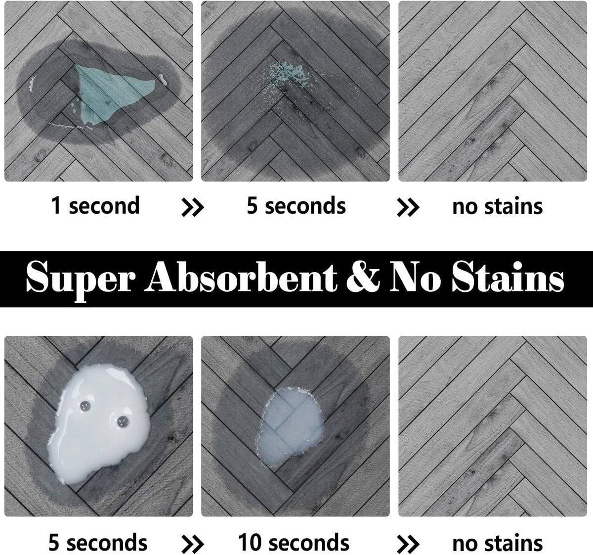 Dog Food Mats for Floors Absorbent, Pet Cat Food Mat - M(16"×24") / 01-White - image 2