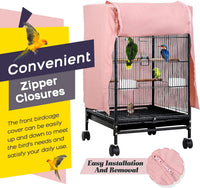 QBLEEV Bird Cage Covers, Breathable Blackout Birdcage Covers for Night – Essentials for Birds - Pink / 20.5"L X 20.5"W X 29.1"H - image 3
