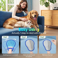 Pet Hair Removal Glove for Cat & Dog - Blue-1Pack - image 3