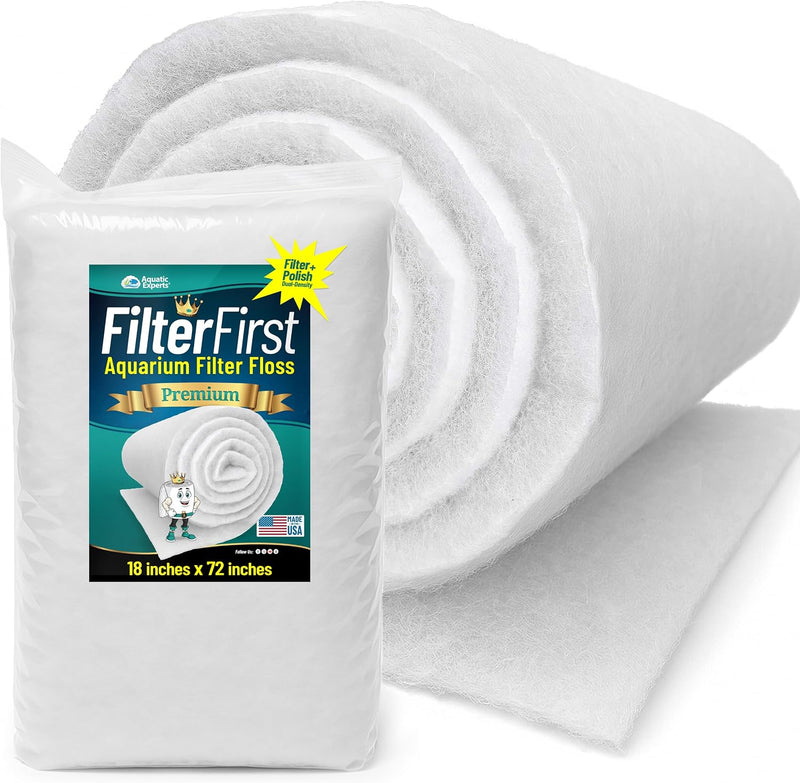 Aquatic Experts Aquarium Filter Floss for Fish Tank Filters - Standard / 18 Inch Wide x 72 Inch Long