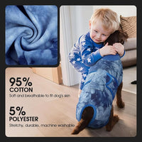 FUAMEY Recovery Suit for Dogs After Surgery,Soft Breathable Dog Bodysuit E-Collar & Cone Alternative Surgical Suit,Male Female Dog Neuter Spay Suits Anti Licking Wounds Onesie Blue Tie Dye M