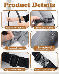 Blind Dog Harness, Lightweight Collar for Dogs&Cats, Adjustable Blind Dog Collar Harness, Pet Anti-Collision Ring for Blind, Eye Injury, Vision Impairment Pets for Protective & Build Confidence XXL