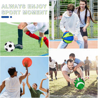 Lenwen sports balls set with basketball, soccer ball, football, playground ball, pump and bag - view 14