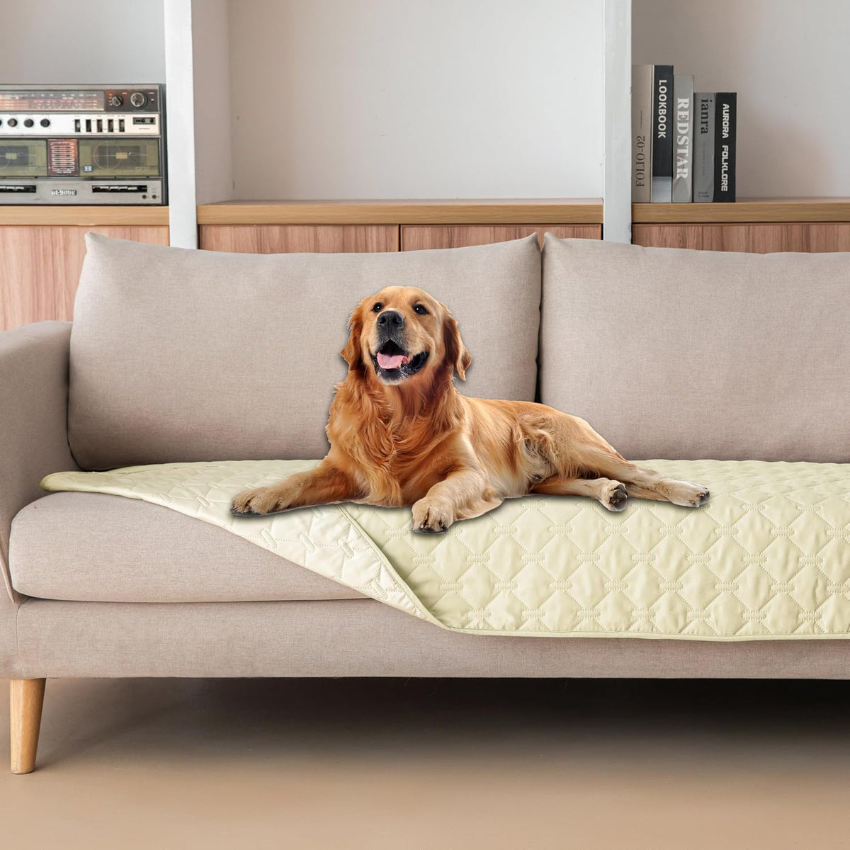 Waterproof Blanket, Couch Covers for Dogs, Reversible Protector – Essentials for Dogs - 30x70 Inch (Pack of 1) / Dark Cream/Light Cream