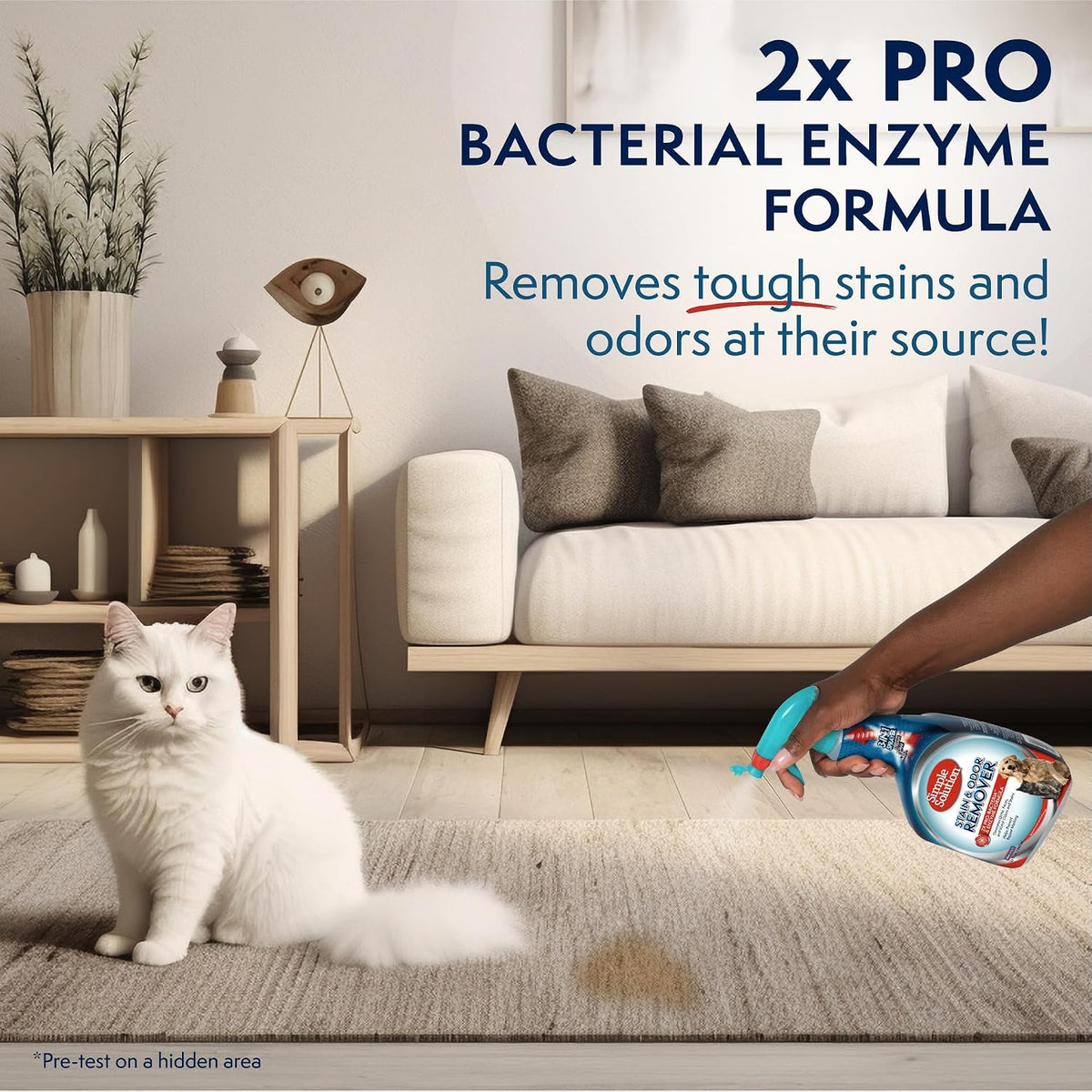 Simple Solution Pet Stain & Odor Remover, Enzyme Stain Cleaner - Unscented / 32 Fl Oz (Pack of 2) - image 4