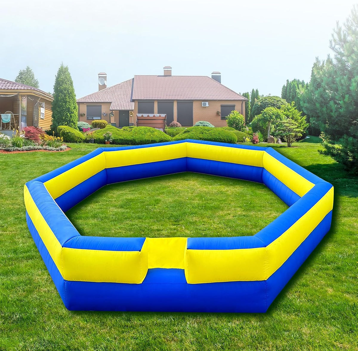WARSUN 15 ft inflatable gaga ball pit with notched entry and built-in blower - view 7