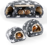 MABOZOO 3 Pack Guinea Pig House Accessories - Gray / L