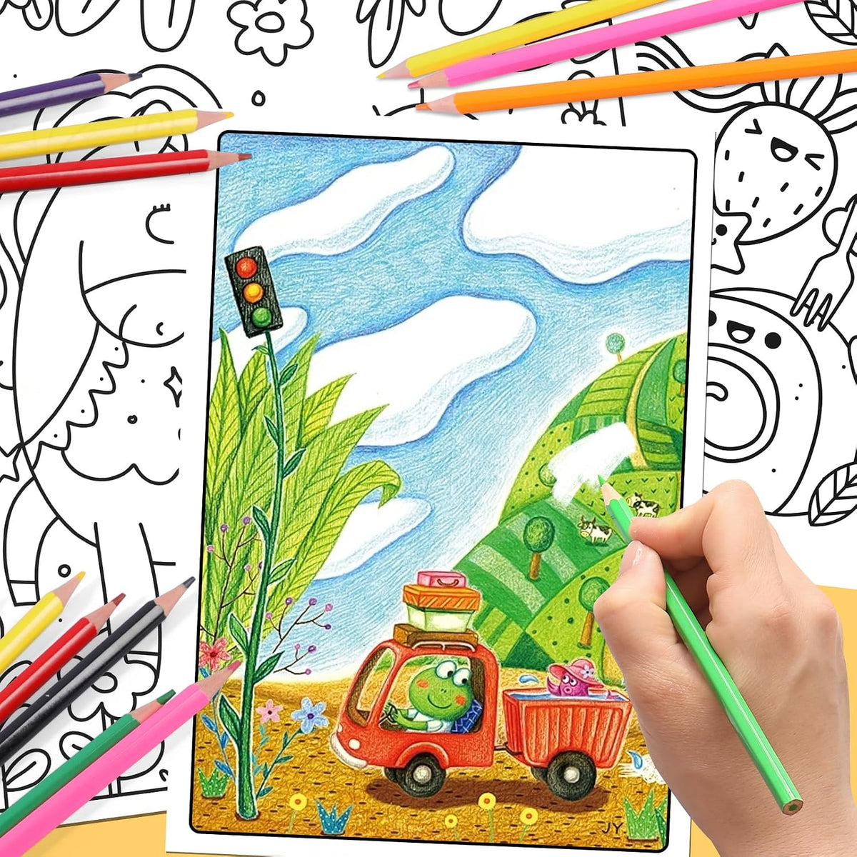 Toidgy 240 colored pencils bulk for classroom with 12 colors and 24 pencil sharpeners - view 3