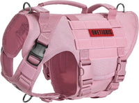 OneTigris Large Tactical Dog Harness No Pull Handle XL Black – Essentials for Dogs - Medium / Pink
