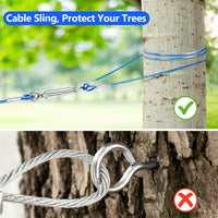 XiaZ Dog Tie Out Cable, Pet Lead for Yard, Camping, Outdoor - 150ft for 1 dog / Blue - image 4