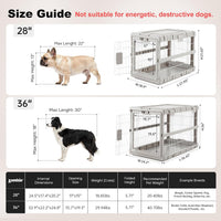 28" L Collapsible Dog Crate for Dogs - Beige / 36.42 x 24.2 x 26 in - image 3