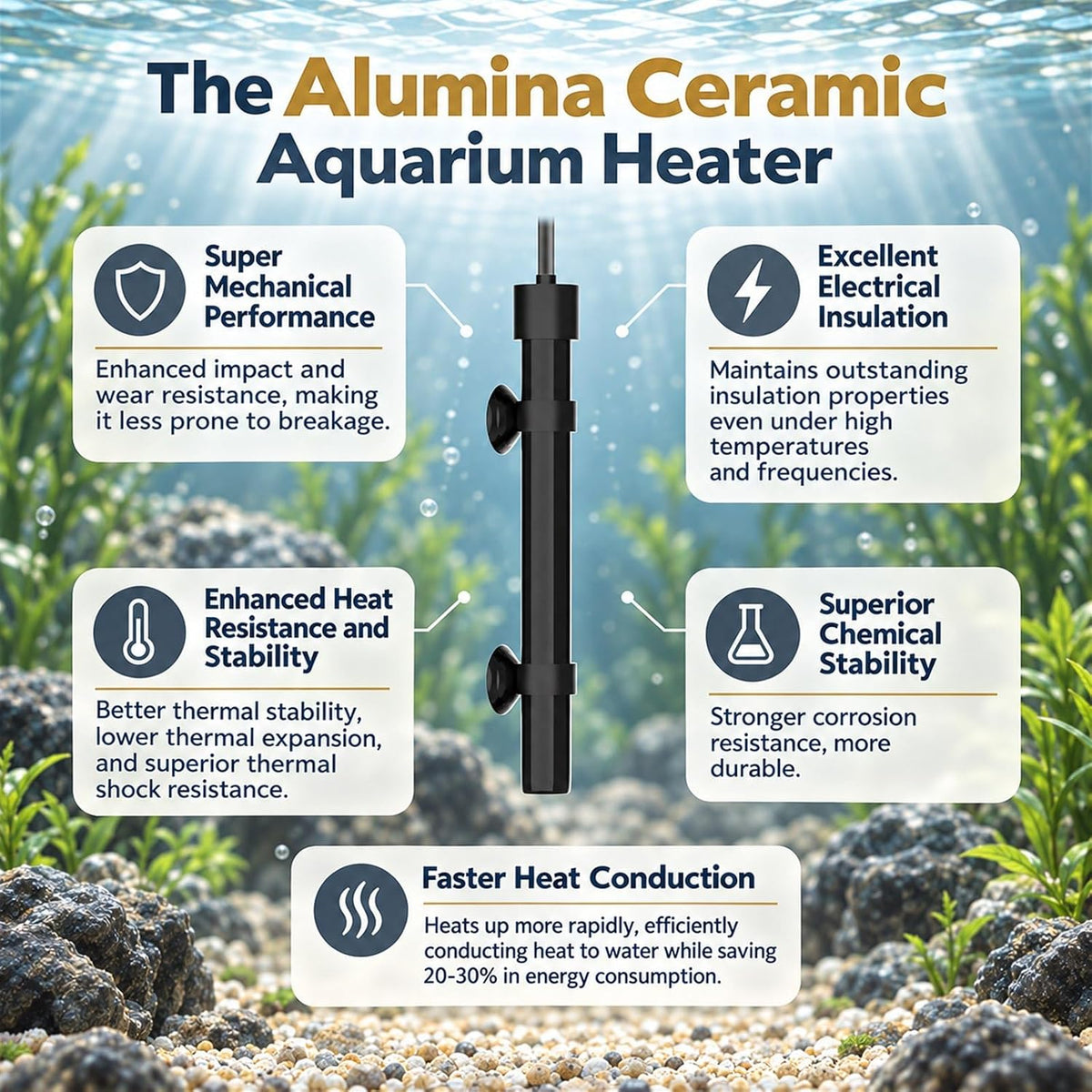 10W USB 5V/2A Alumina Ceramic Super Mini Betta Heater for Tanks ≤ 1 - For Tanks ≤ 10 Gal - image 3