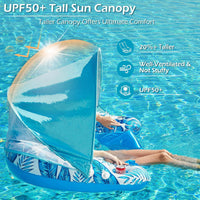 Jasonwell Pool Float with Canopy - blue / Large - image 3