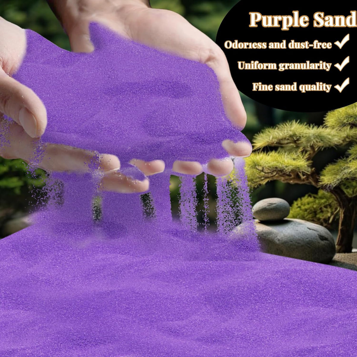 RAINFLOW 15oz Fine Yellow Sand for Crafts - Purple / 15 OZ - image 2