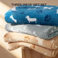 Luciphia Dog Blanket 3 Pack - 41x31 inch (Pack of 3) / Blue/Khaki/Gray - image 2