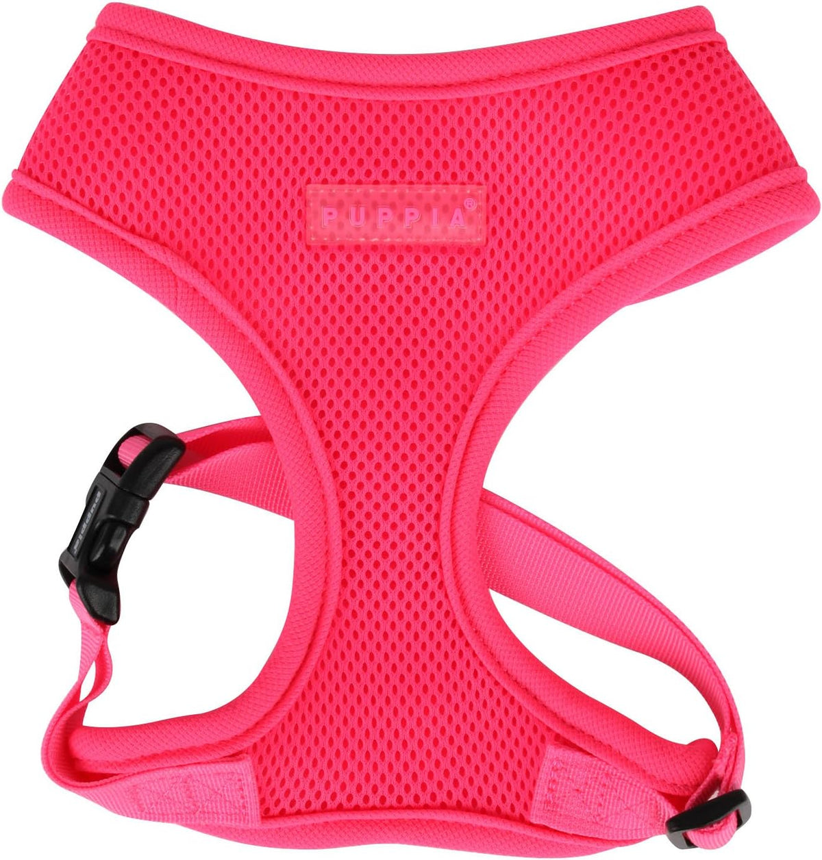 Puppia Soft Harness A - M Over-The-Head Soft Mesh Harness Neon Pink – Essentials for Dogs - X-Small / PINK