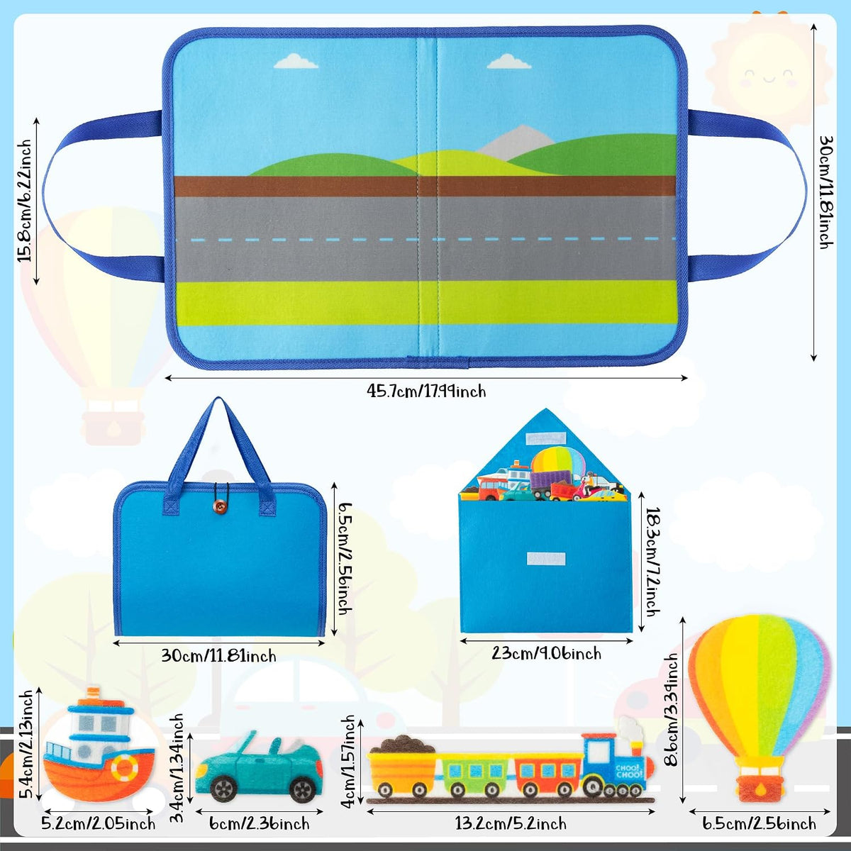 WATINC Travel Felt Board Story Set - Transportation - image 2