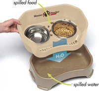 Neater Feeder Deluxe Mess-Proof Elevated Dog Bowls for Large Dogs - Medium + Slow Feed Bowl Combo / Cappuccino - image 2