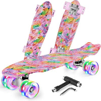 BELEEV 22 inch Skateboards for Kids - Pink