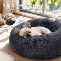 Love's cabin Calming Cat Bed for Indoor Cats - Bluish Grey / 20" - image 2