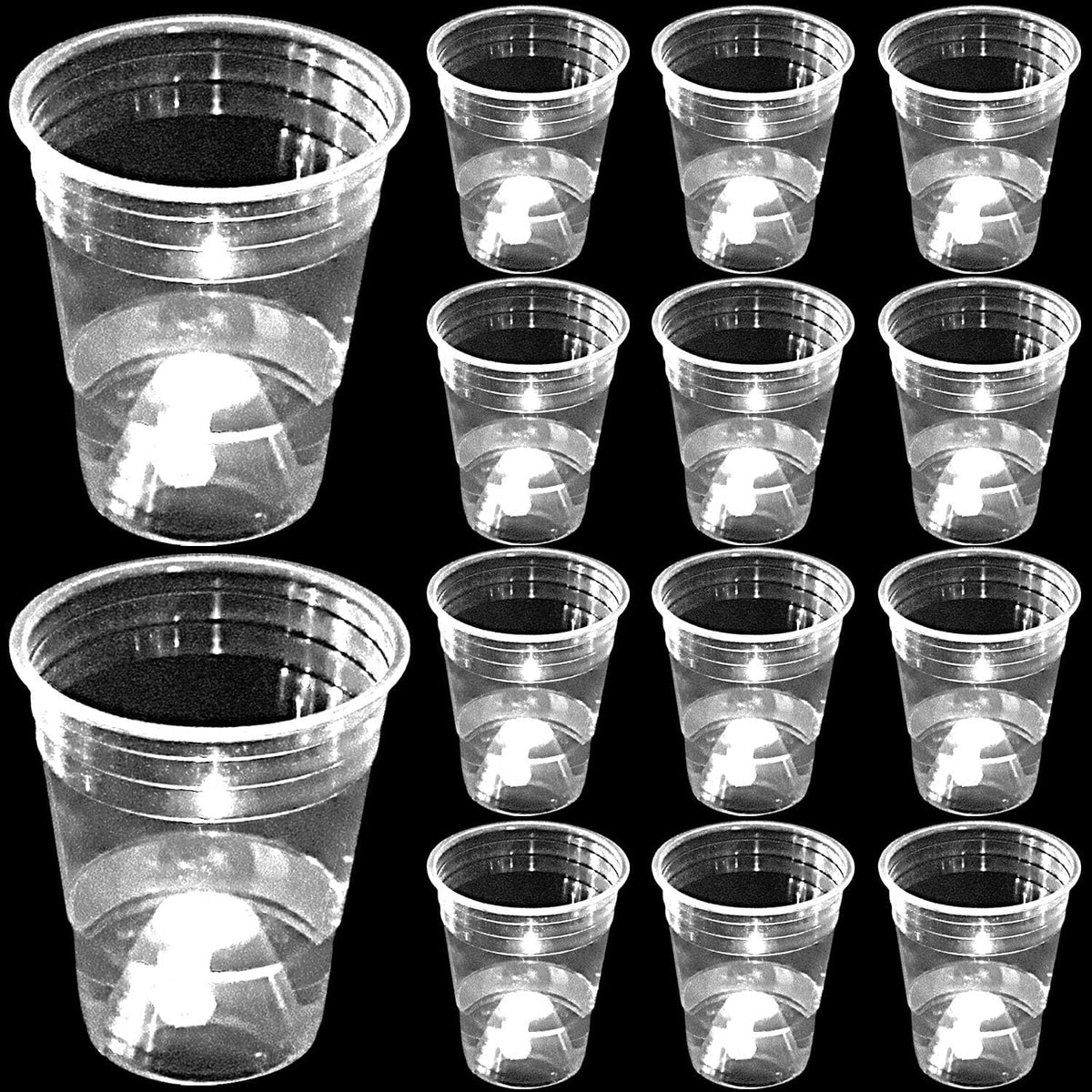 mishunyus 24-pack purple LED glow party cups, 16 oz plastic - view 7